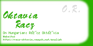 oktavia racz business card